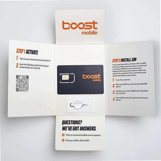 Boost Mobile SIM Kit | $25/mo Forever Unlimited Plan with Auto-Pay | Unlimited Talk, Text & Data | First Month Included | New Customers Only | US Phones Only