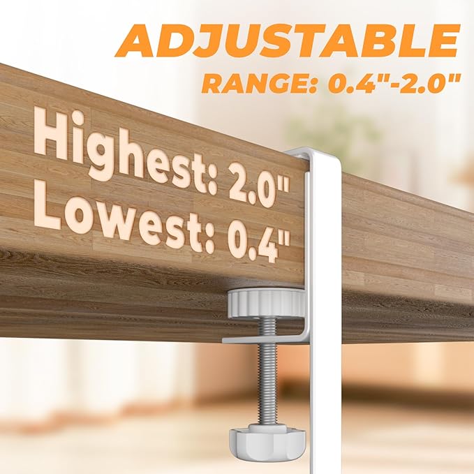 Under Desk Cable Management Tray, 15.7'' No Drill Steel Desk Cable Organizers, Wire Management Tray Cable Management Rack (1 Pack-White)