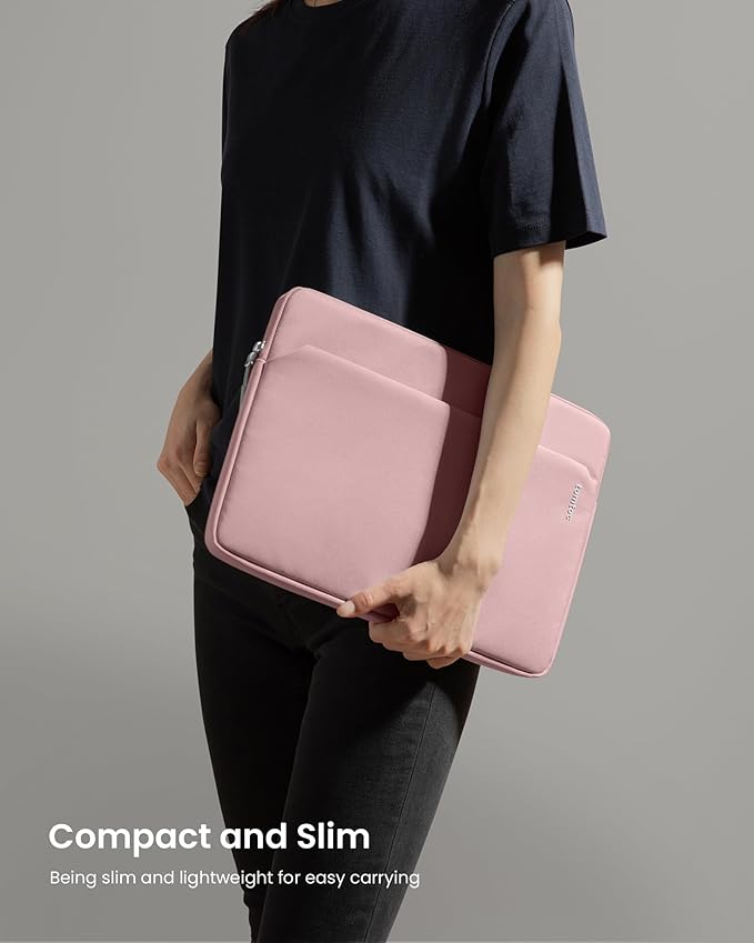 tomtoc Slim Laptop Sleeve for 15-inch 2025 New MacBook Air M4/A3241, M3/A3114, M2/A2941, 15 Inch Microsoft Surface Laptop AI PC/6/5, Dell XPS 15 Plus, Recycled Water-Resistant Protective Case Bag