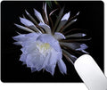Night Blooming Flower Mouse Pad, Flawless White Flowers Mousepad for Design, Anti-Slip Rubber Base Wireless Mouse Pads for Laptop