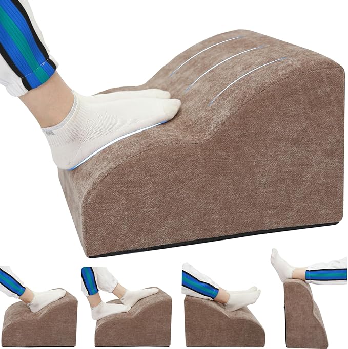 Foot Rest for Under Desk at Work.Multifunctional 3-Tier Foot Stool,with Washable Footrest.for Under Desk,Office Chair Gaming Chair & Sofa,Leg Elevation Pillow,Supports Posture-Brown