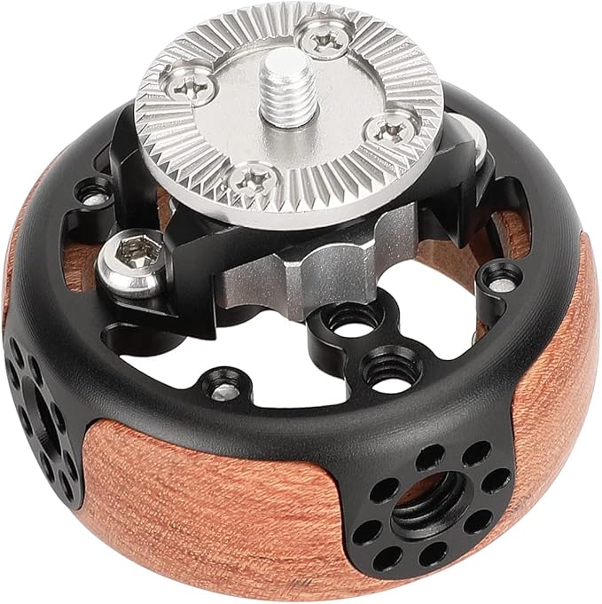 CAMVATE Round Hand Wheel with M6 Rosette Mount for Camera Video Wooden Handgrip - 3217