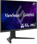 ViewSonic XG2736-2K 27 Inch 1440p IPS Gaming Monitor with 240Hz, 0.5ms FreeSync Premium, NVIDIA G-Sync Compatible, RGB Lighting, Advanced Ergonomics, HDMI, DP and 65W USB-C Inputs