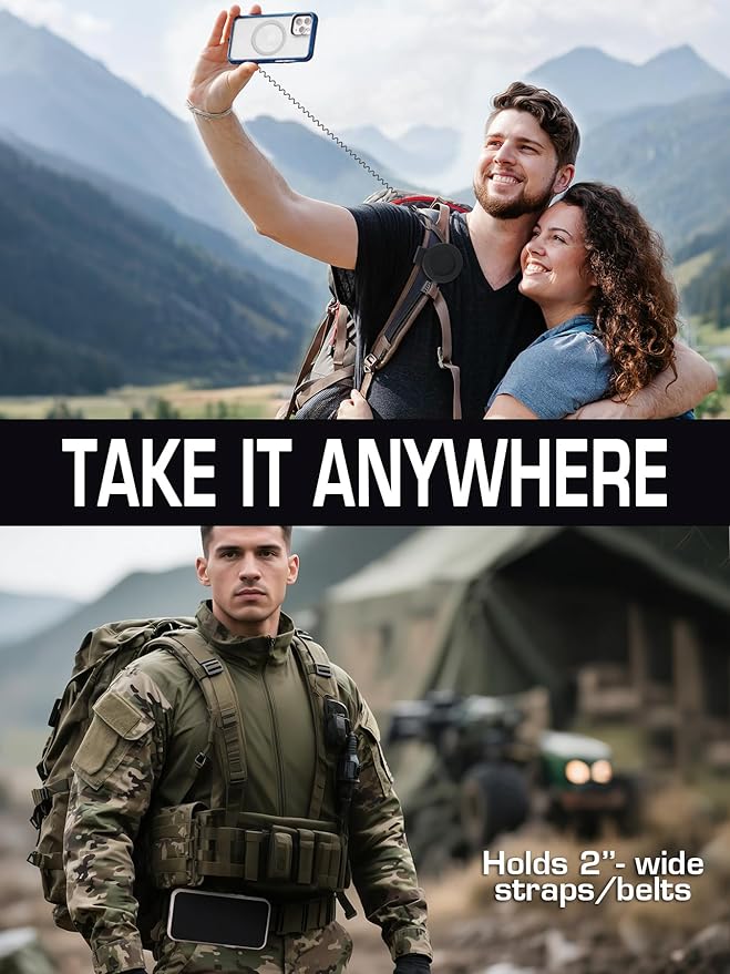 Magnetic Belt Clip Universal Wrist/Backpack Phone Holder Mount for Running Hiking Traveling Tactical Gear Plate Carrier Accessories