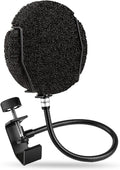 Pop Filter for Microphone - Sponge Layered Pop Wind Screen with Enhanced Flexible 360° Gooseneck