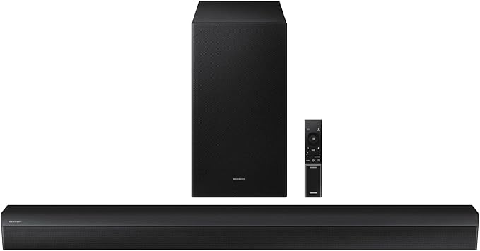 Samsung HW-B550D 3.1 ch Soundbar w/ Dolby Audio, Surround Sound expansion, Bass Boost, Adaptive Sound, DTS Virtual:X, Wireless Subwoofer, 2024