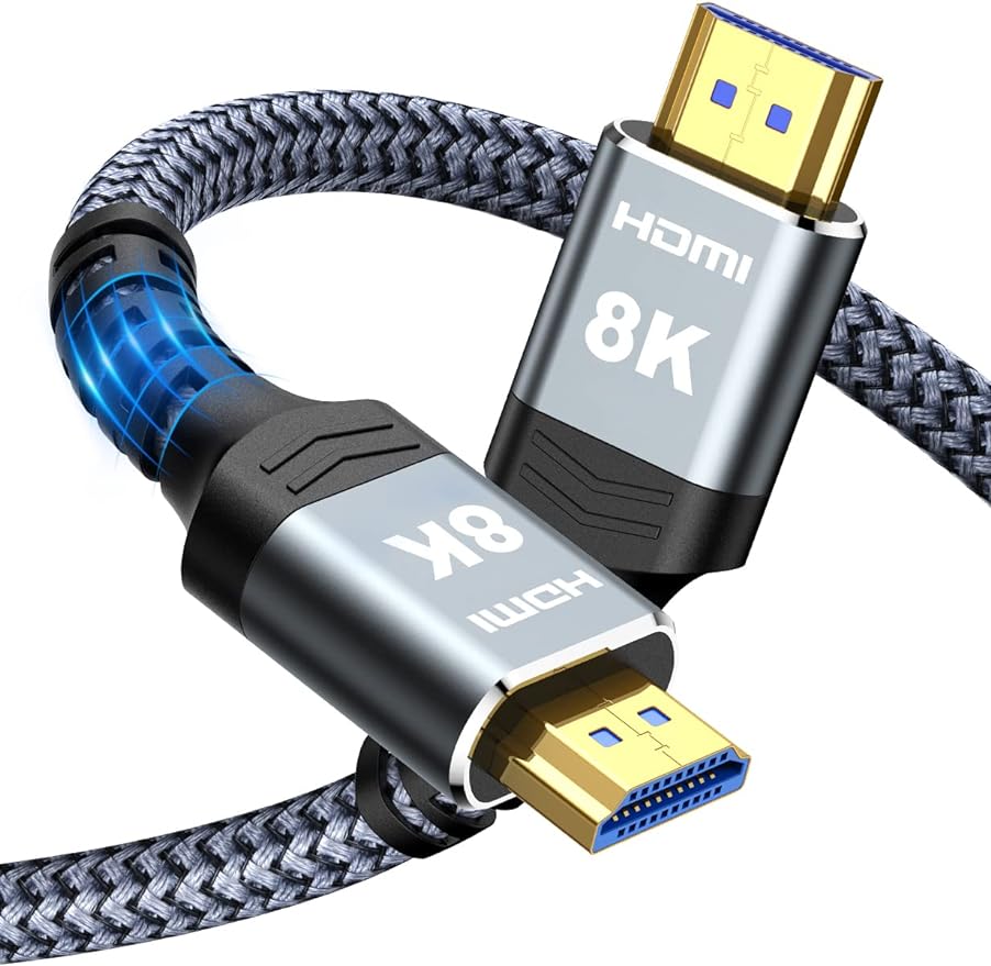 Highwings 8K60HZ HDMI Fiber Optic Cable 2.1 100FT Long, Unidirectional 48Gbps High Speed HDMI Cord 4K120Hz HDCP Compatible for Monitor Roku