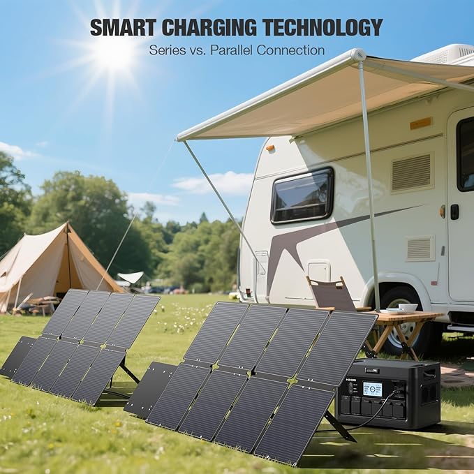 GRECELL 240W Portable Solar Panel for Power Station, Ultra Light Foldable Solar Panel Kit, 25% High Efficiency, IP65 Waterproof, Solar Charger for Outdoor Camping RV Boat Home Backup Power, Off-Grid