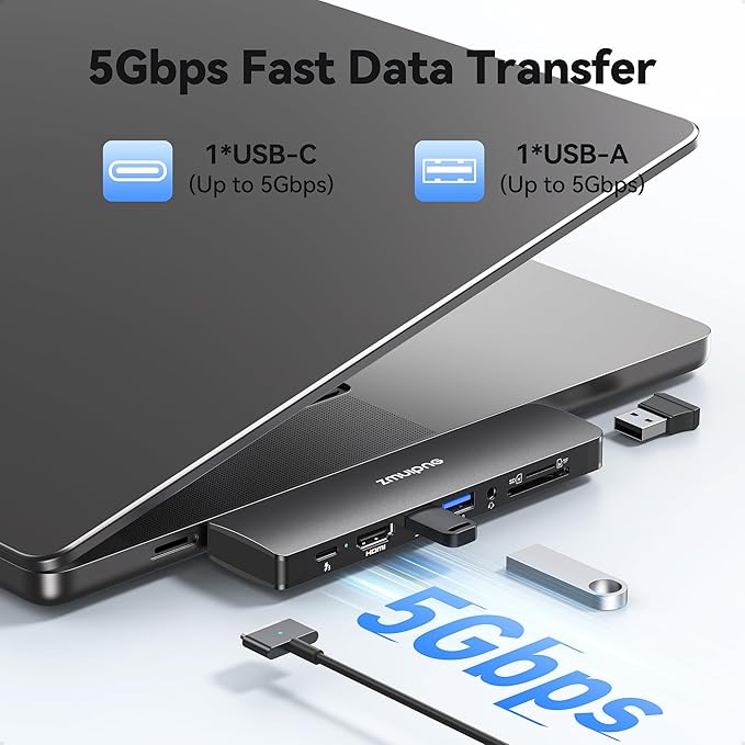 USB C Hub Adapter for MacBook Pro Air 2025-2016 Docking Station for MacBook M4 M3 M2 M1 USB C to HDMI Mac Accessories Multiport Dongle with 4K HDMI USB 3.0 SD TF Thunderbolt 3 USB-C Port Type C
