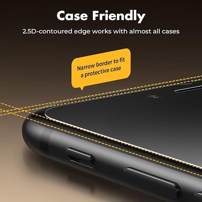 UNBREAKcable Shatterproof Tempered Glass Screen Protector for iPhone SE 2022/SE 2020, iPhone 8/7 [3-Pack] [99.99% HD Clear] [Easy Installation Frame] [9H Hardness][Bubble Free] for Apple 4.7''