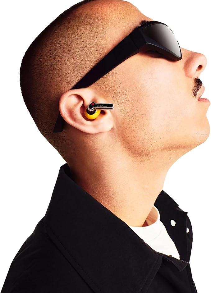 Nothing Ear (a) Wireless Earbuds, 45dB Hybrid Noise Cancelling Earbuds, Hi-Res Audio, Advanced Equaliser, Dual Connect, 6 Mics, 42.5H Playtime Ear Buds Wireless Bluetooth, Yellow