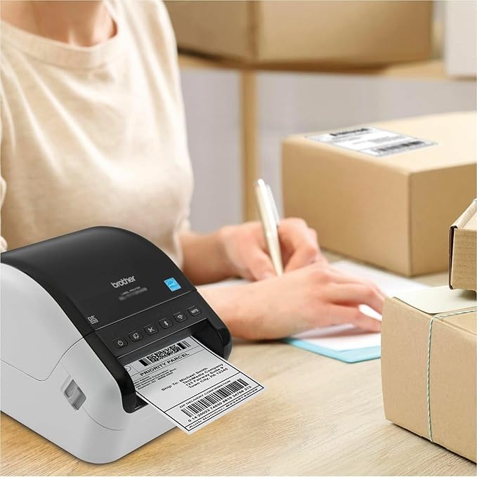 Brother QL-1100 Wide Format, Postage and Barcode Professional Thermal Monochrome Label Printer, Black