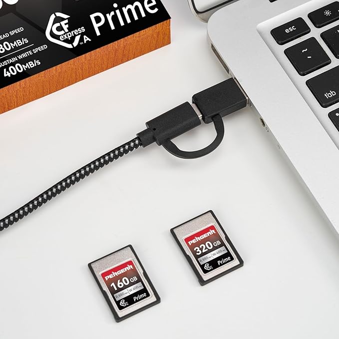 Pergear VPG200 Professional 160GB CFexpress Type A Memory Card, Up to 880MB/s Read Speed & 900MB/s Write Speed for 4K 120P,8K 30P Recording