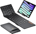 ProtoArc Foldable Keyboard with Touchpad, XK01 TP Folding Portable Keyboard, Full Size Keys, Large Trackpad Bluetooth Travel Keyboards for Laptop PC Tablet - Black