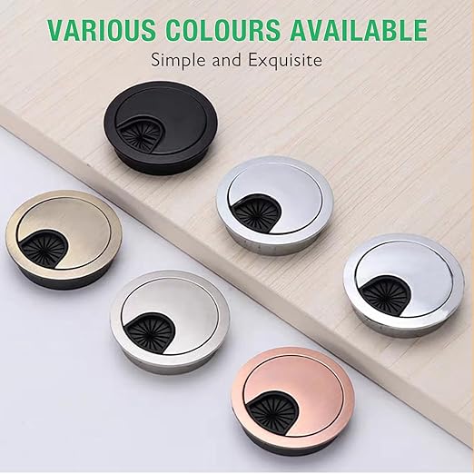 1 Pcs Desk Grommet 2-1/16" / 53 mm, Desk Cord Hole Cover, Cable Grommet Metal Zinc Alloy Materilal, Desk Hole Grommet for Home & Office Pc, Detachable Cable Cord Organizer-Copper Red