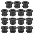 PATIKIL 10mm / 3/8 Inch Drill Hole,1/4 Inch ID Rubber Grommets, 15Pcs Top Hat Grommet for Wiring Eyelet Ring Gasket Automotive Firewall Cable Hole Plugs Wires Protection, Black