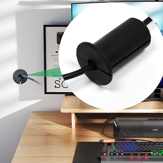 4pc Starlink Cable Grommet 3/4" Silicone Waterproof Wall Hole Pass Through Split Cable Bushings for TV Wire Ethernet Cord, Starlink Cable Routing Kit Accessories, 38mm/1.5" Ht, White