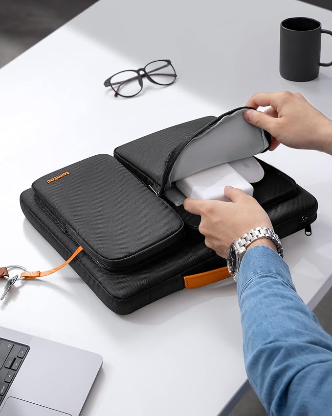 tomtoc 360 Protective Laptop Case for 16-inch MacBook Pro M4/M3/M2/M1 2024-2019, Water-Resistant Laptop Sleeve Bag for Dell XPS 16 Plus, The New Razer Blade 16