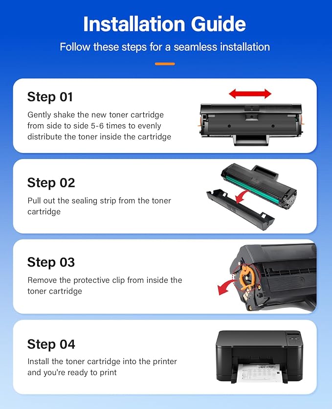MLT-D104S Toner Cartridge Black 2-Pack High-Yield Replacement for Samsung MLT-D104S D104S 104S Compatible with Samsung ML-1660 ML-1665 ML-1675 ML-1860 ML-1865W SCX-3200 SCX-3205 SCX-3217 Laser Printer