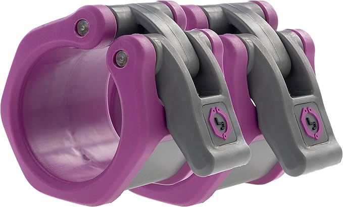 Lock-Jaw HEX 50mm / 2" Olympic Barbell Collar - Quick Release Barbell Clamp (Purple)
