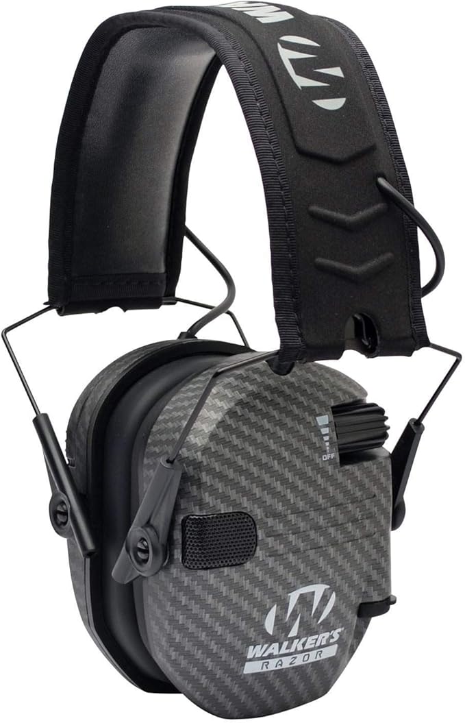 Walker's Razor Slim Ultra Low Profile Compact Design Adjustable Range Shooting Hunting Hearing Protection Electronic Earmuffs
