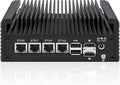 Firewall Micro Appliance Core N150,4xi226-V 2.5G Fanless Mini PC,DDR5,2*NVMe 2*SATA,6*USB,2*HDMI,Type-C,DP,Firewall Mini PC NAS Server