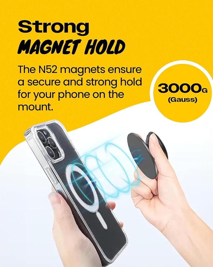 3 in 1 Magnetic Umbrella Sunshade Collapsible Expandable Phone Grip & Stand - Elegant Magsafe Compatible Phone Holder for Secure Grip and Hands-Free Viewing (Black)
