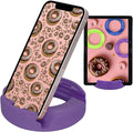 GoDonut – Phone Stand Original – Cell Phone Holder + Tablet Stand Desk Organizer – Compatible with Tablet, iPhone 16 15 14 Pro Max, Android & Most Smartphones - Purple