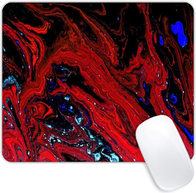 Red Magma Marble Mouse pad Customized Mousepad Non-Slip Rubber Base Mouse Pads for Computers Laptop Office Desk Accessories Mouse pad (Red Magma Marble)