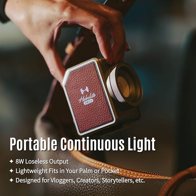 Harlowe Micro Portable Led Light for Camera 8W Bi-Color 2700K-6500K CRI/TLCI 96+ Small Camera Lighting Kit Mini Cube Fill Light for Photography and Video Recording Micro Master Kit