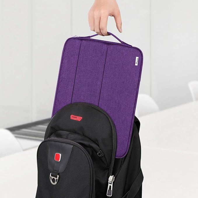 Voova Laptop Sleeve Carrying Case 15.6 16 Inch,Slim Computer Cover Bag Compatible with MacBook Pro 15/16, Dell xps 15,15-16 Inch HP Dell Asus Acer Laptop, Purple