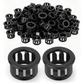 200PCS 1/2" Black Cable Snap Bushing Grommet, Snap in Cord Bushing Protect Cables