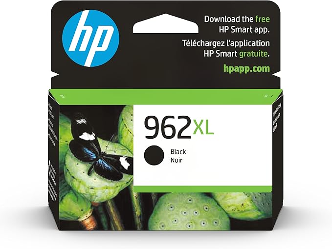 HP 962XL Black High-yield Ink Cartridge for HP Printers | Works with Printer Series: OfficeJet 9010, Pro 9010, 9020 | Eligible for Instant Ink | 3JA03AN
