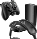 Sticky Headphone Stand Controller Holder - EURPMASK Upgraded Adhesive Gaming Headset Hook, Headphone Holder for Desk with Soft Rubber Pads, Universal PC Gaming Accessory Controller Headset Stand,Black