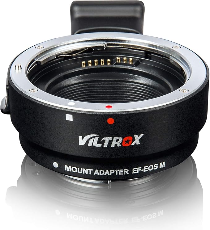 Viltrox EF-EOS M Electronic AF Auto Focus Lens Mount Adapter for Canon EF/EF-S Lens to Canon EOS-M (EF-M Mount) Mirrorless Camera M1 M2 M3 M5 M6 M10 M50 M100