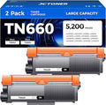 TN660 Black Toner Cartridge 2-Pack Replacement Compatible for Brother TN-660 TN630 TN-630 HL-L2380DW HL-L2320D HL-L2340DW DCP-L2540DW MFC-L2700DW MFC-L2720DW HL-L2300D HL-L2360DW DCP-L2520DW Printer