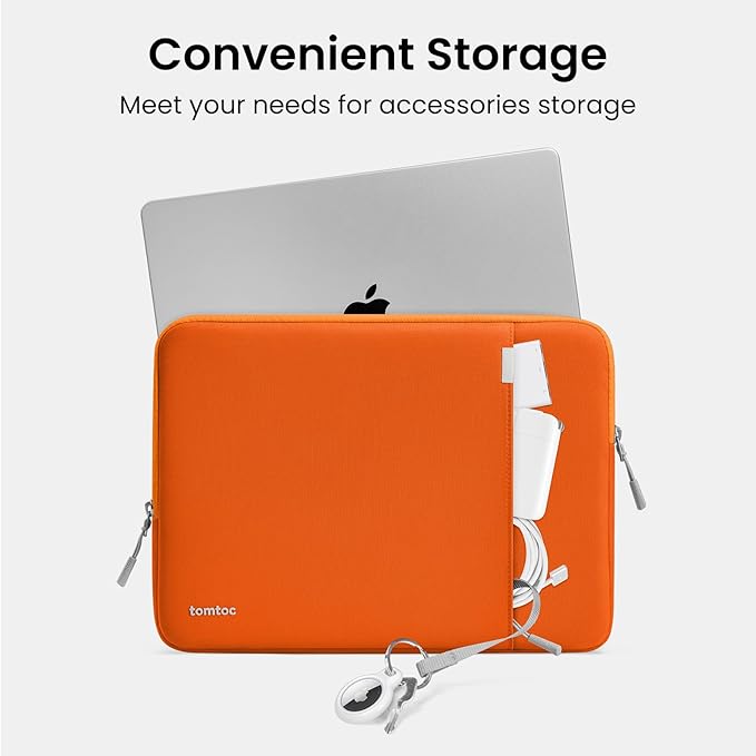 tomtoc 360 Protective Laptop Sleeve for 14-inch MacBook Pro M4/M3/M2/M1 Pro/Max A3112 A3401 A3185 A2992 A2918 A2779 2024-2021, Water-Resistant Case Bag with Accessory Pocket for 13.8 Surface Laptop 7