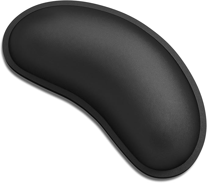 Dapesuom Mouse Wrist Rest, Cute Ergonomic Memory Foam Mouse Wrist for Computer Desk Mats Support, Hand Rest Pad Cushion for Gaming, Office, Laptop, Men, Women, Pain Relief & Easy Typing, Jet Black