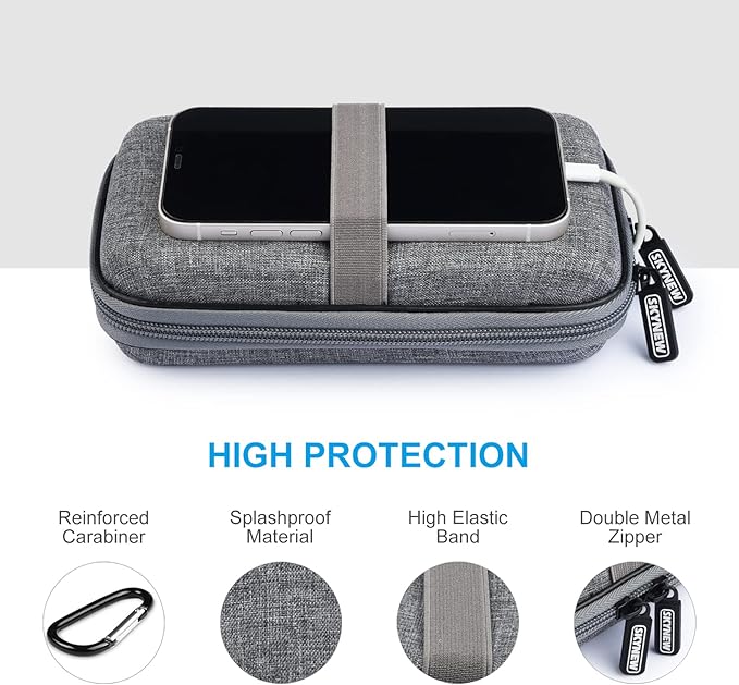 Power Bank Case for INIU 20000mAh Power Bank, Portable Charger Case for Durecopow 20000mAh Solar Power Bank and iMuto 30000mAh Power Bank with Carabiner