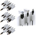 Chargeworx Magnetic Cable Holder for Cable Management – Multipurpose Desktop Cable Management System, 20-PK, Great for USB-C, Lightning, Micro-USB & Other Cables – Sticks to Any Surface (20-PK White)