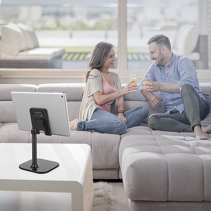 Doboli Cell Phone Stand, Phone Stand for Desk, Phone Holder Stand Compatible with iPhone and All Mobile Phones Tablet, Gifts for Adults Women Men Mom Wife, Black