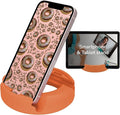 GoDonut – Phone Stand Original – Cell Phone Holder + Tablet Stand Desk Organizer – Compatible with Tablet, iPhone 16 15 14 Pro Max, Android & Most Smartphones - Orange