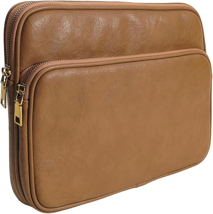 Laptop Sleeve Bag 13 Inch Compatible with 2024 MacBook Air 13 M3 M2 M1, New MacBook Pro 13 M2 M1, Dell XPS 13 Color Brown