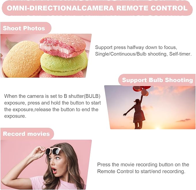 Remote Control for Fujifilm Camera,USB-C Rechargeable Wireless Shutter Release with OLED Screen for Fujifilm Fuji X100VI,X-T5,X-T4,X-T3,X-T50,X-T30II, X-T30,X-S20,X-S10,X-H2S,X-H2,X-E5 (Black)