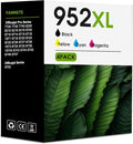 952XL 952 XL Ink Cartridges Combo Pack for HP 952 XL Compatible for HP952 with OfficeJet pro 8710 8720 7740 8725 8210 8715 8702 8740 7720 8730 8216 8700 Printers(Black Cyan Magenta Yellow 4 Pack)