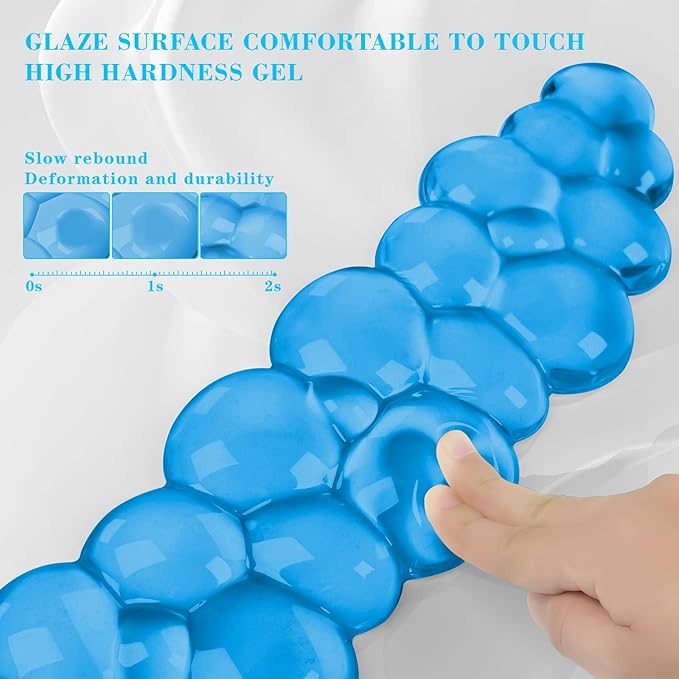Gel Cloud Keyboard and Mouse Wrist Rest, Cute Wrist Support and Arm Support Keyboard Rest for Keyboard and Mouse Typing Pain Relief，Suitable for Office/Computer/Laptop/Gaming (Blue)