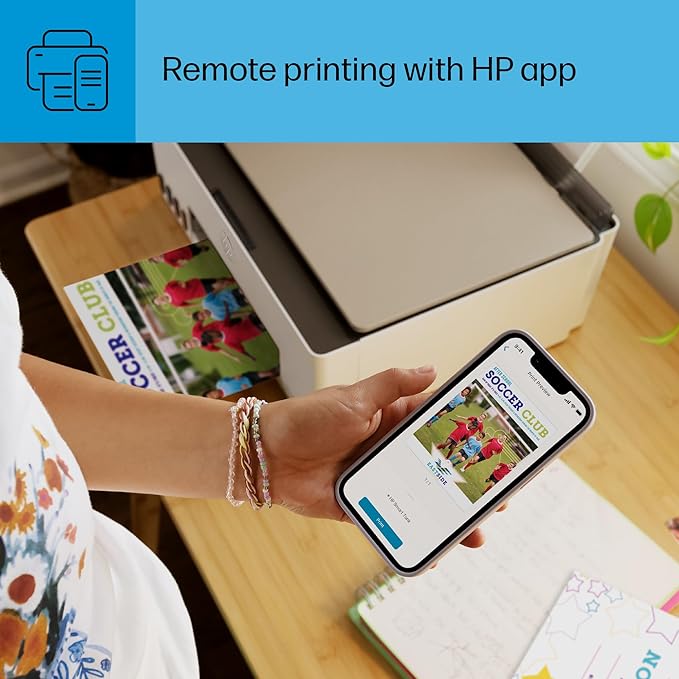 HP Smart Tank 5000 Wireless All-in-One Ink Tank Printer with up to 2 years of ink included, mobile print, scan, copy