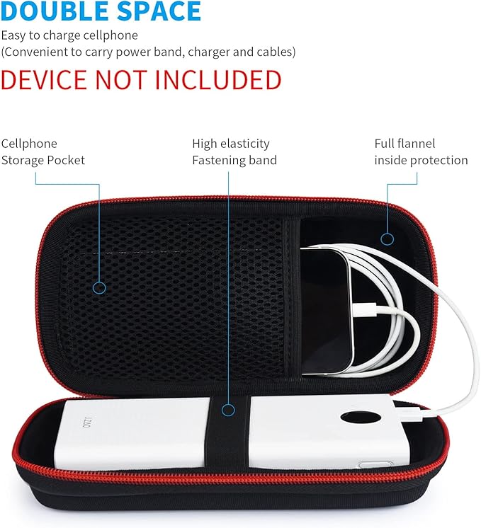Hard Travel Case for Ekrist/LanLuk Portable Charger Power Bank 25800mAh, Power Bank Case for Anker PowerCore 10000mAh, Samsung T7 Touch and Seagate Portable 2TB