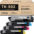 TK-592 TK592 Toner Cartridge Set 4-Pack Replacement Compatible with Kyocera ECOSYS P6026cdn M6026cdn M6026cidn M6526cdn M6526cidn FS-C2026MFP C2026 C2126MFP C2126MFP+ C2526MFP C2626MFP C5250DN Printer