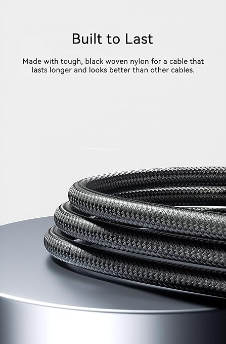 [10ft 2-Pack] Woven C Cable for iPhone 16 Charger MFi Certified Extra Long iPhone Charging USB-C Cable for Apple iPhone 16 Pro Max/15 Pro Max/16 Plus/15 Pro/15, Black Car CarPlay USB A to Type C Wire